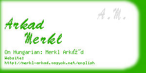 arkad merkl business card
